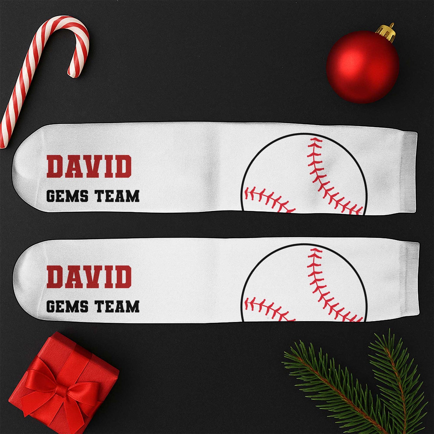 Celebrate Your Passion For Baseball - Personalized Crew Socks - SPORT003_CSOCK