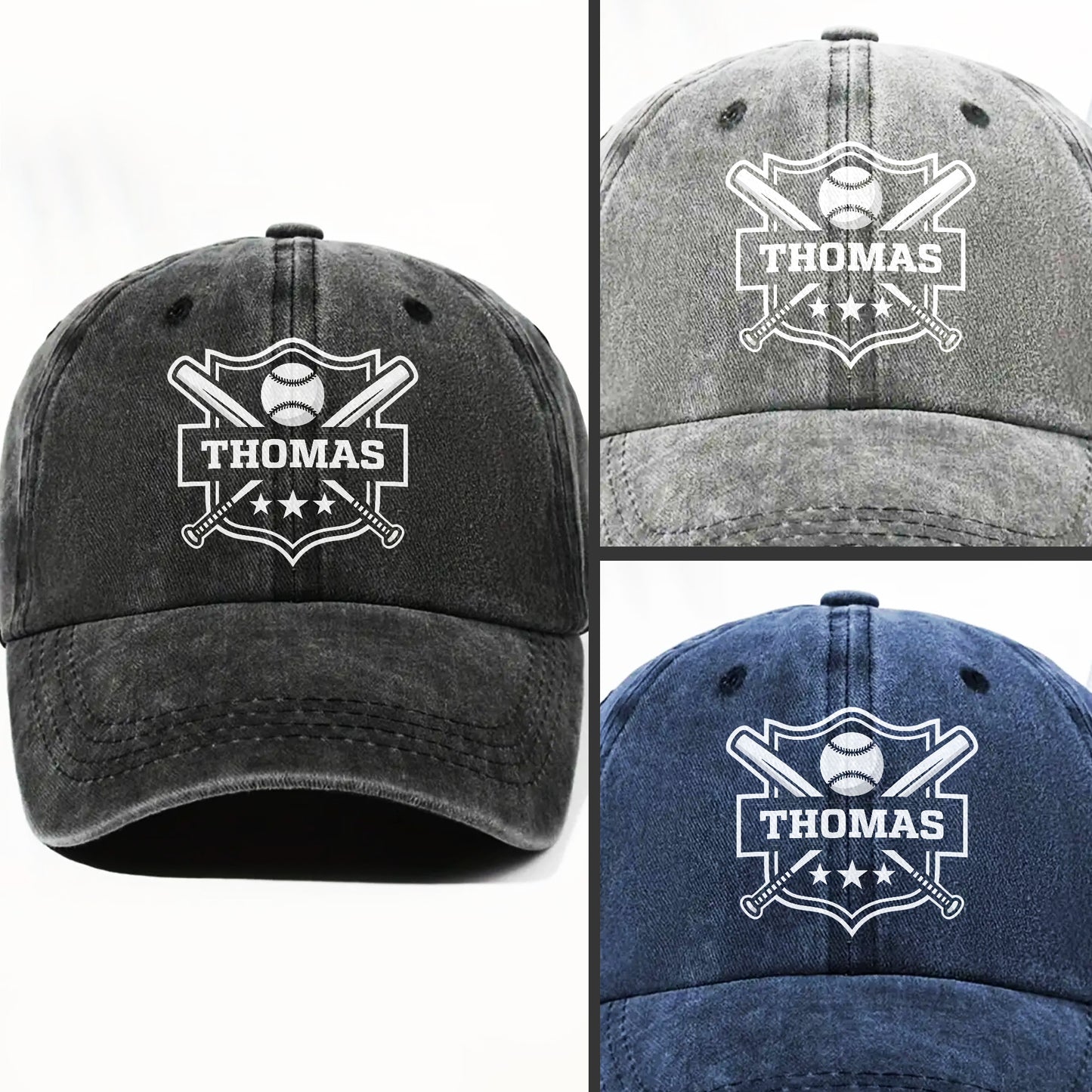 Custom Baseball And Bats Design Cap