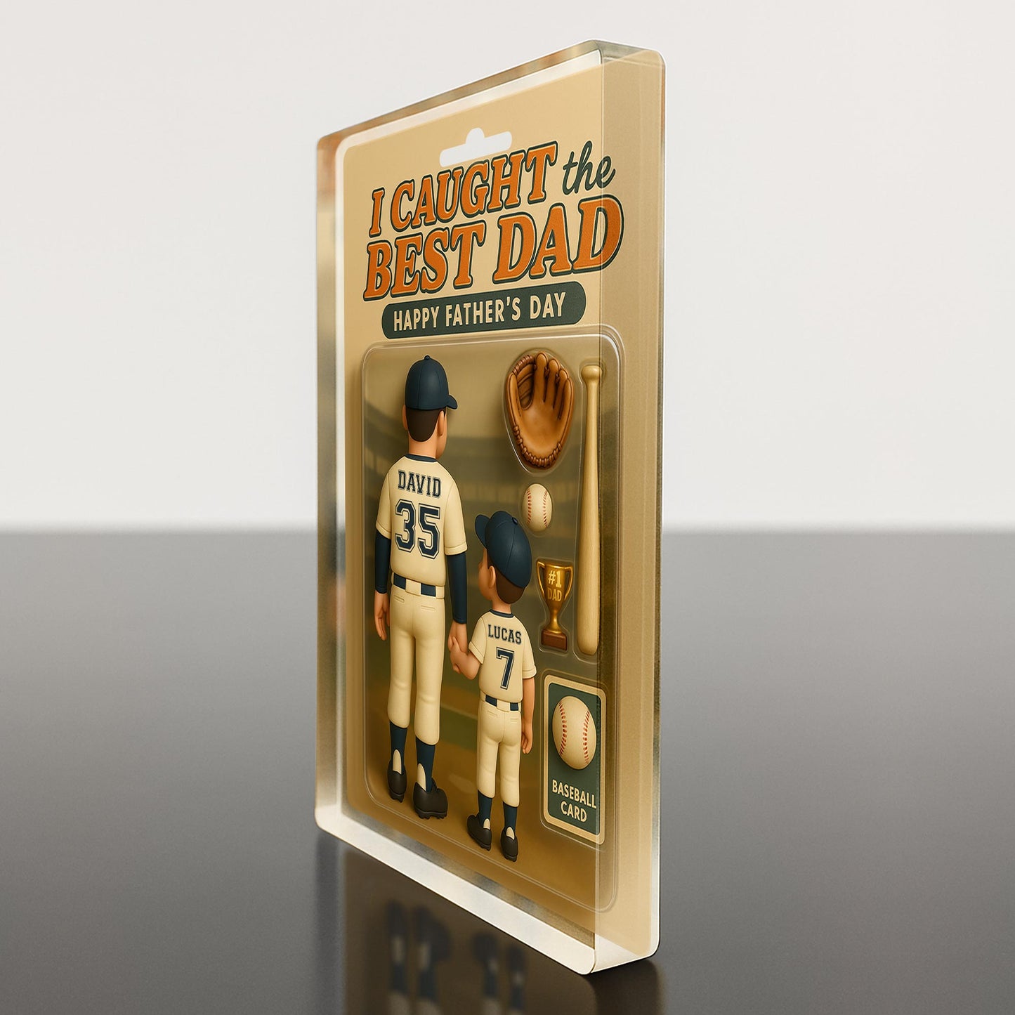 I Caught The Best Dad, Happy Father's Day, Baseball Figures and Accessories