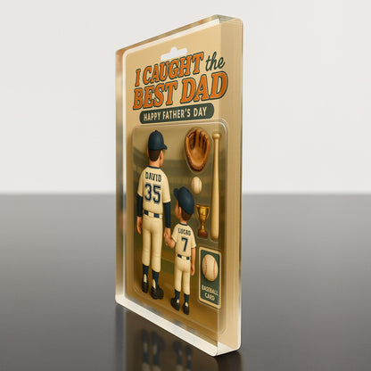 I Caught The Best Dad, Happy Father's Day, Baseball Figures and Accessories