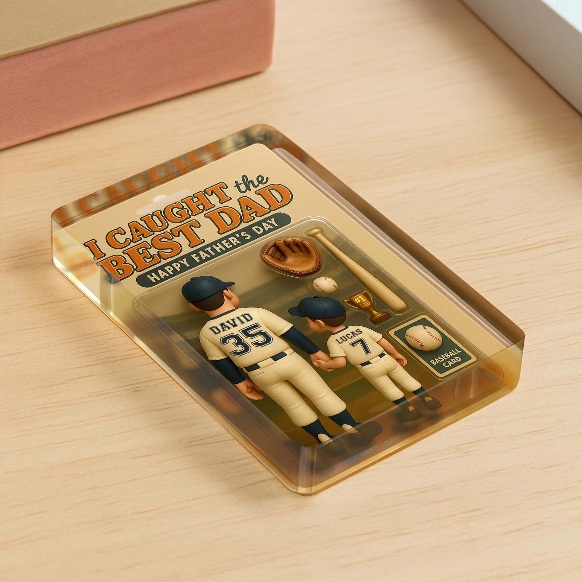 I Caught The Best Dad, Happy Father's Day, Baseball Figures and Accessories