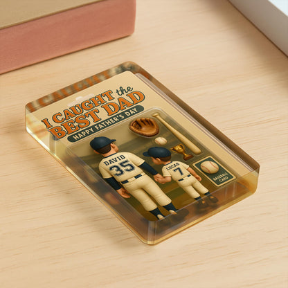 I Caught The Best Dad, Happy Father's Day, Baseball Figures and Accessories