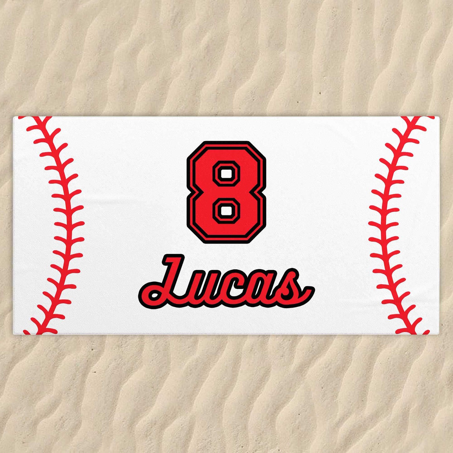 Custom Baseball Jersey Number and Name Towel
