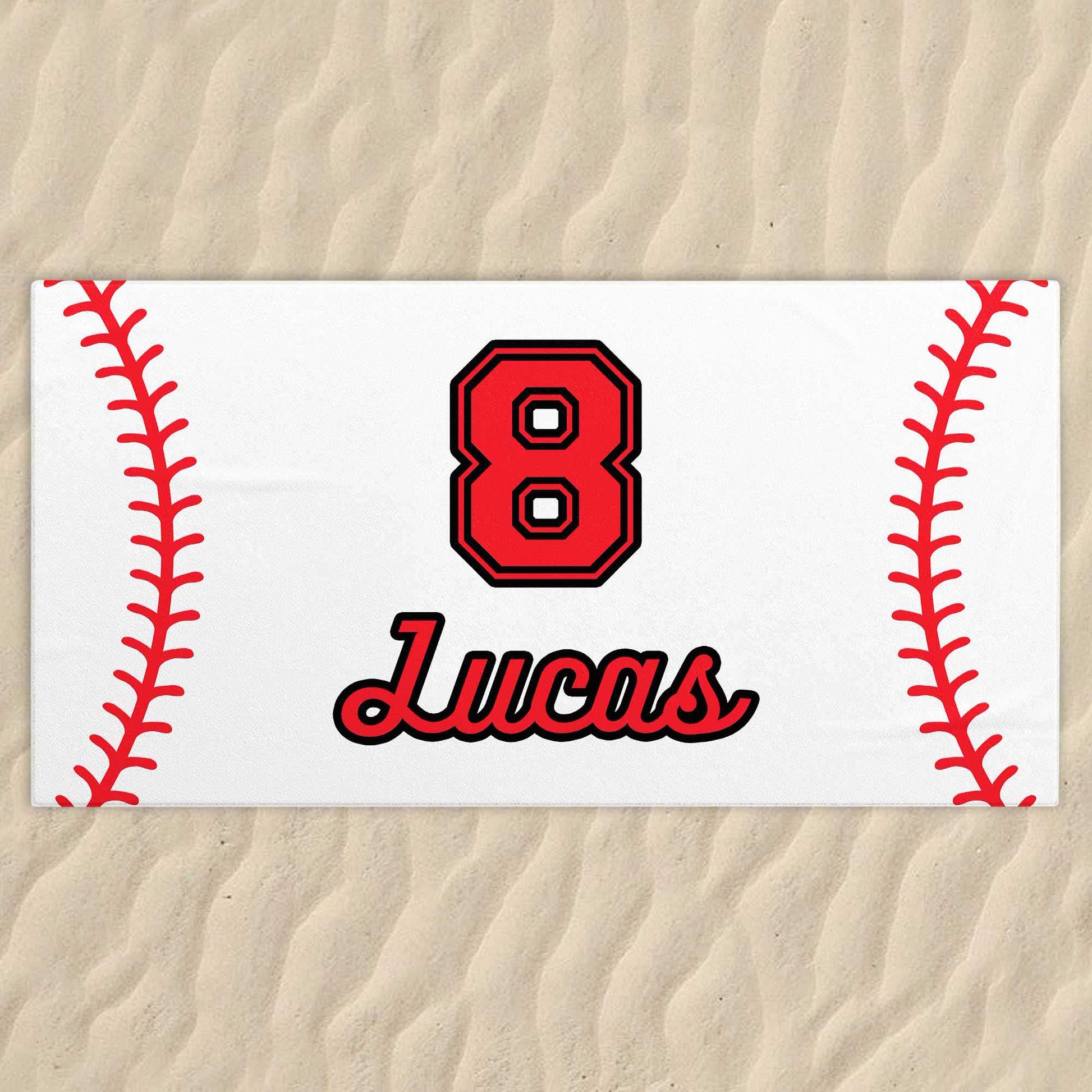 Custom Baseball Jersey Number and Name Towel