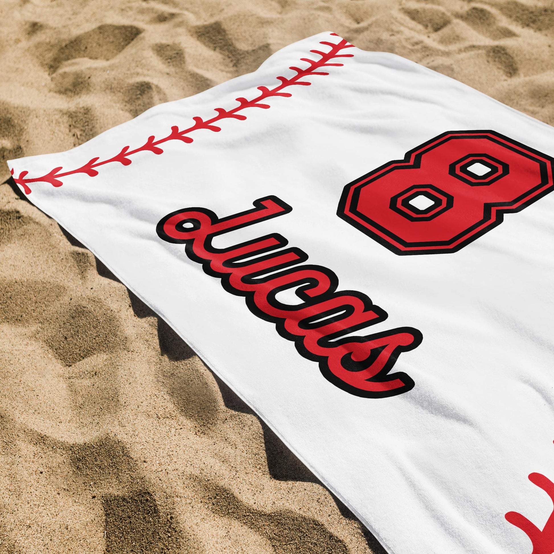 Custom Baseball Jersey Number and Name Towel