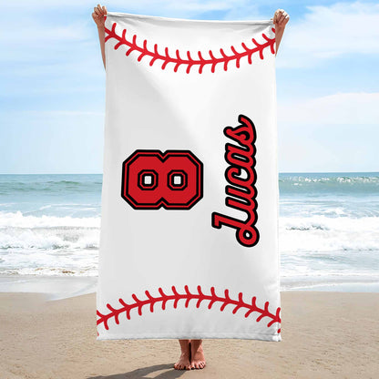 Custom Baseball Jersey Number and Name Towel