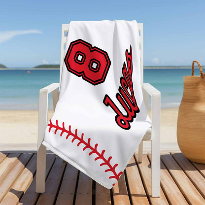 Custom Baseball Jersey Number and Name Towel