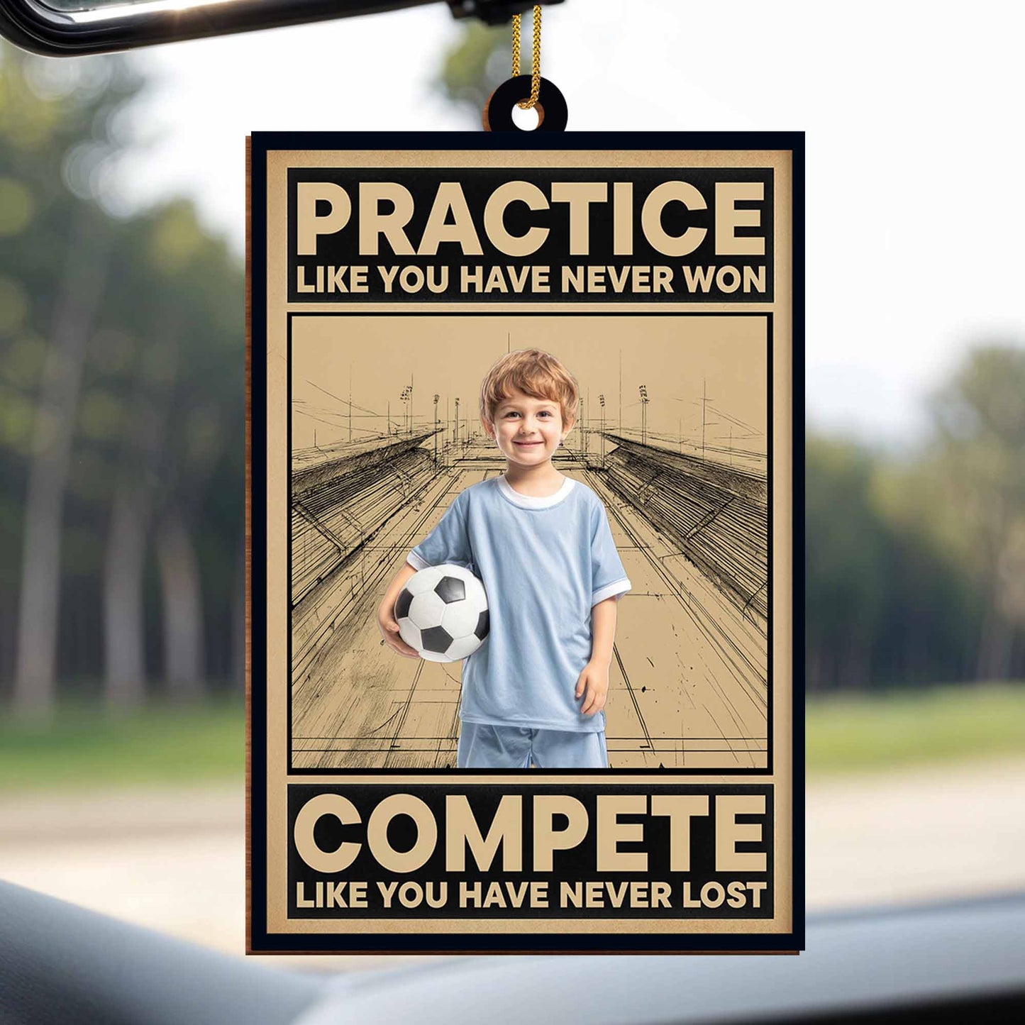 Practice Like You Have Never Won, Sports Motivational Ornament