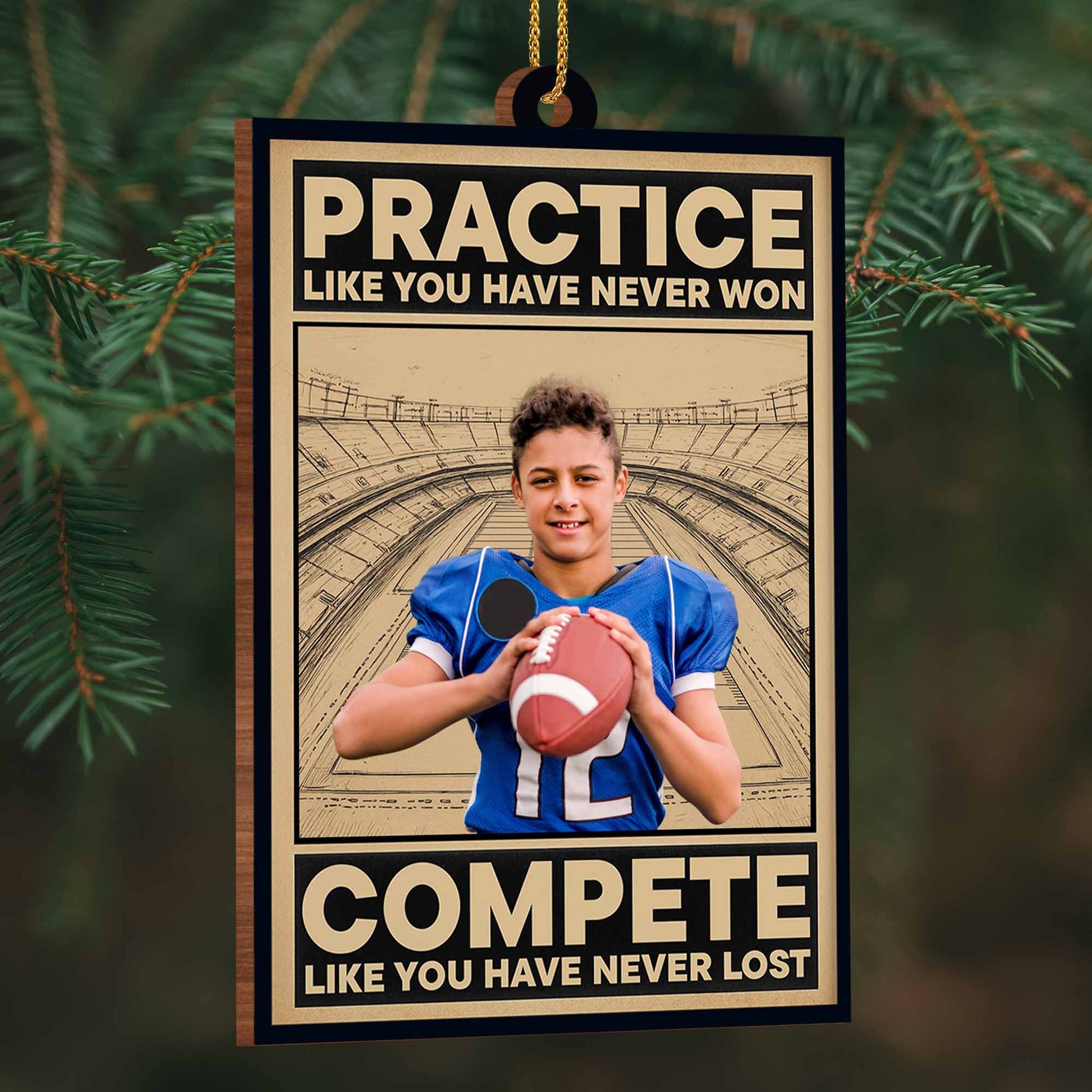 Practice Like You Have Never Won, Compete With Football Theme