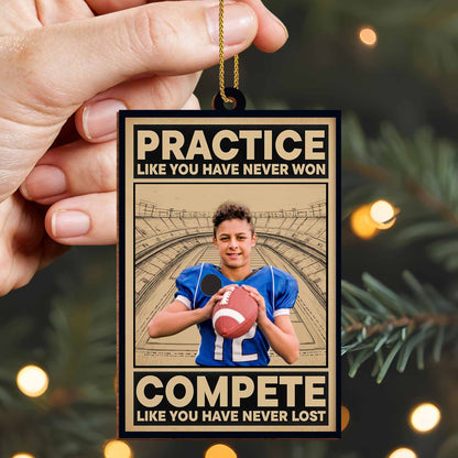 Practice Like You Have Never Won, Compete With Football Theme