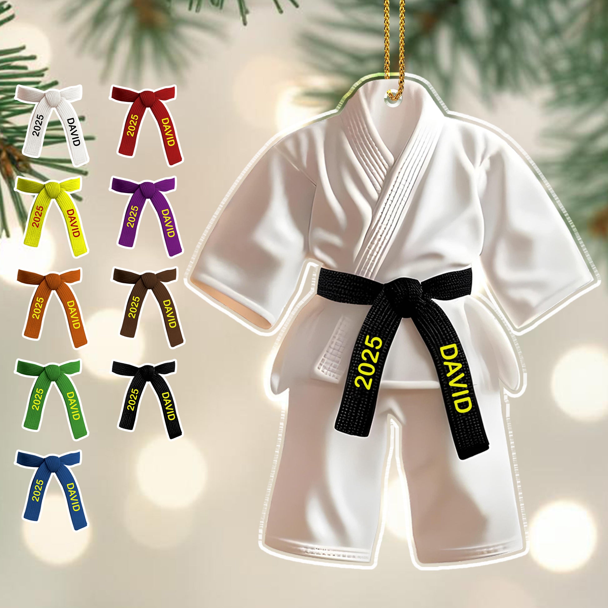 Celebrate Your Achievements With This Martial Arts Black Belt Ornament