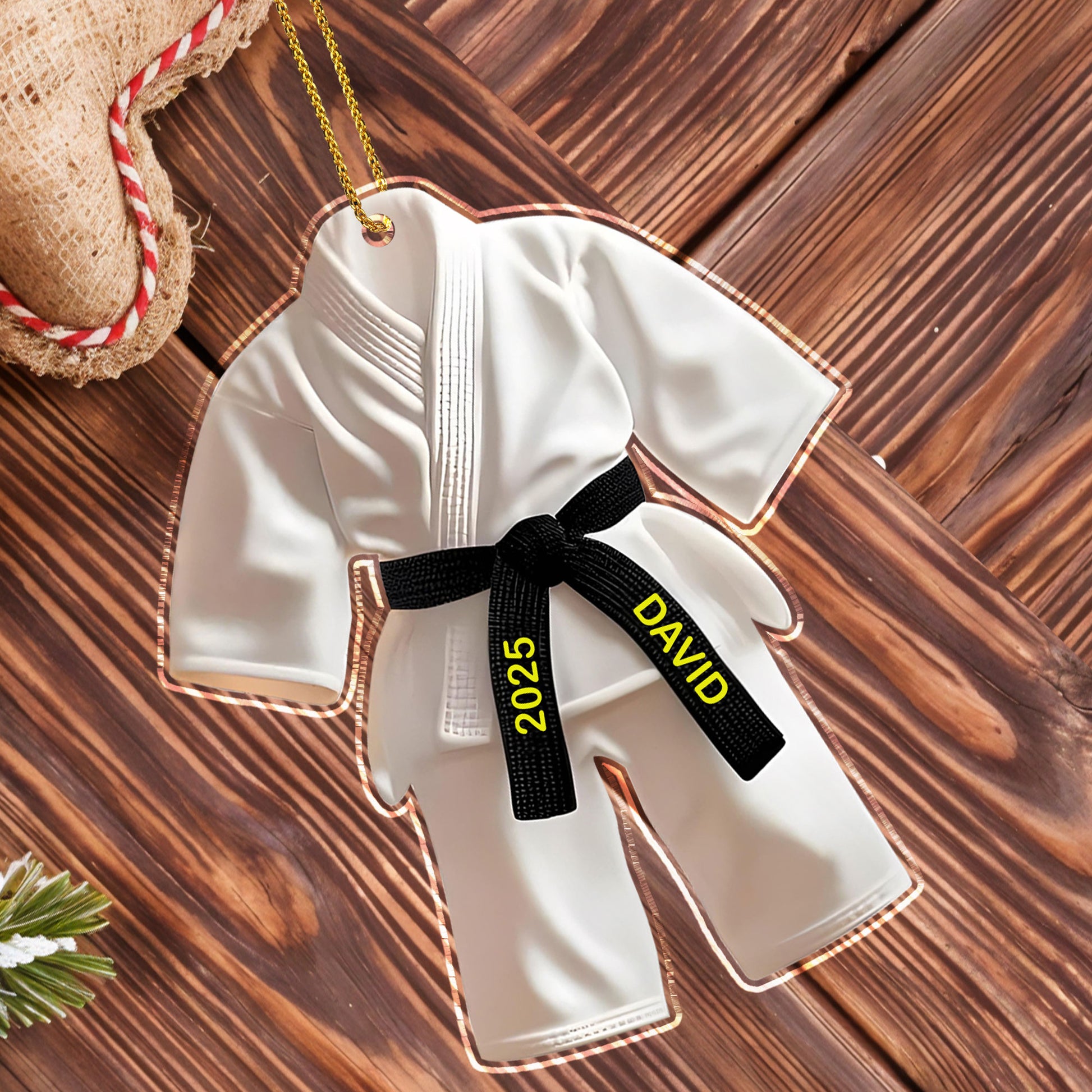 Celebrate Your Achievements With This Martial Arts Black Belt Ornament