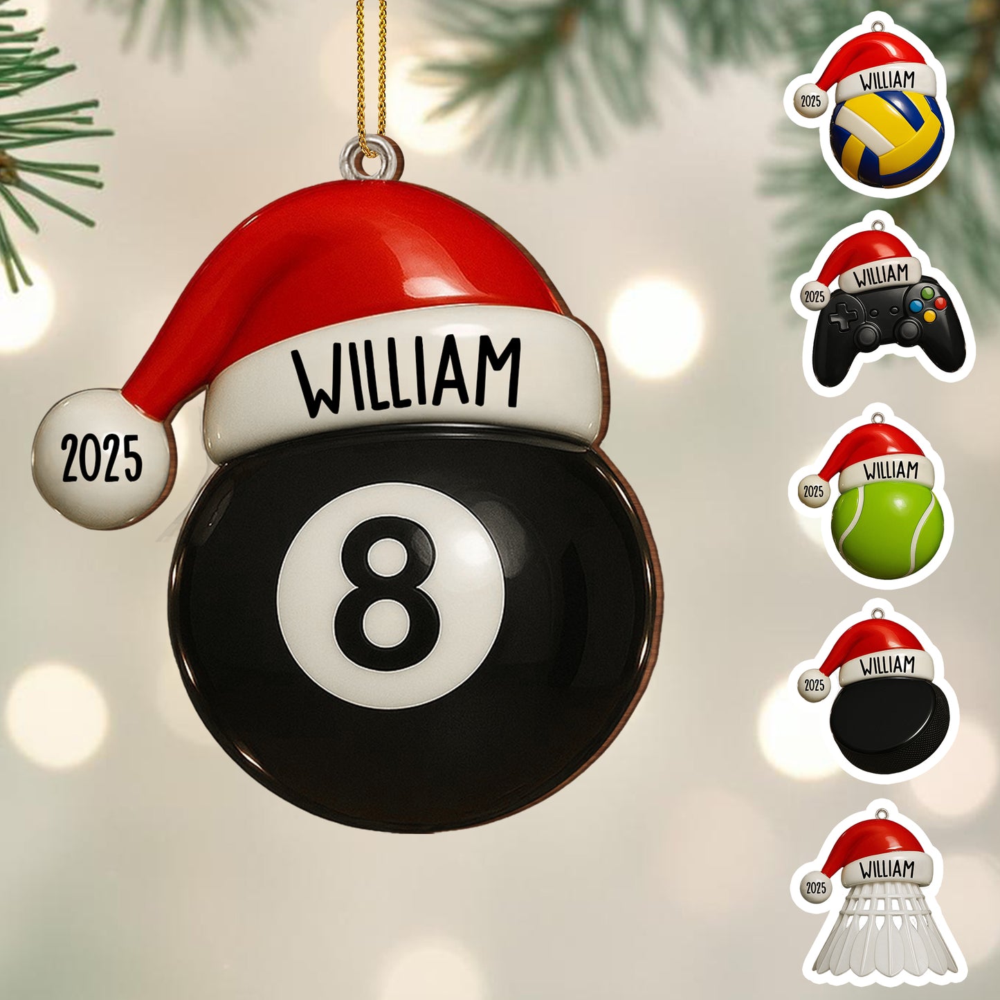 Celebra tus momentos especiales con una pelota de tenis personalizada - Adorno de madera personalizado, forma personalizada - SPORT021_WDO