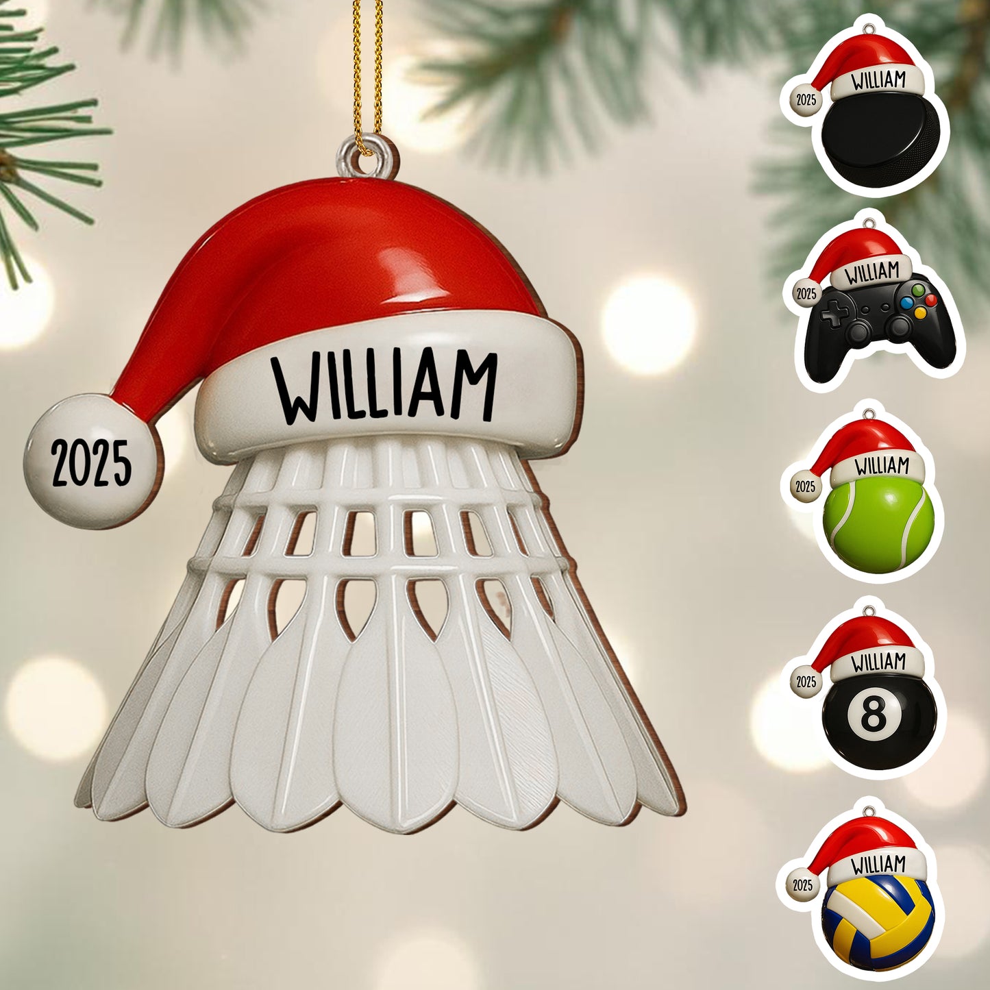 Celebra tus momentos especiales con una pelota de tenis personalizada - Adorno de madera personalizado, forma personalizada - SPORT021_WDO