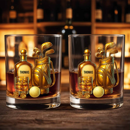 Celebrate Your Love For Golf With An Elegant Whiskey Glass