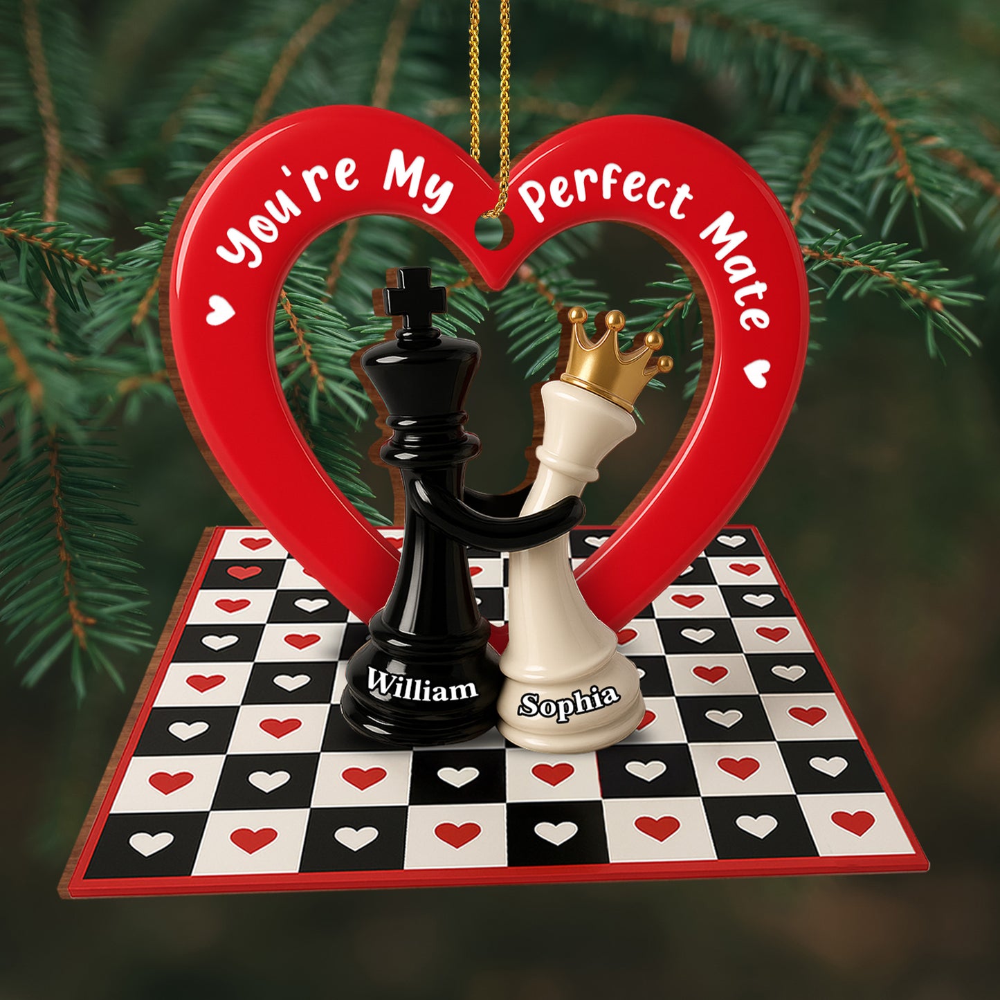 You're My Perfect Mate, Heart And Chess Pieces