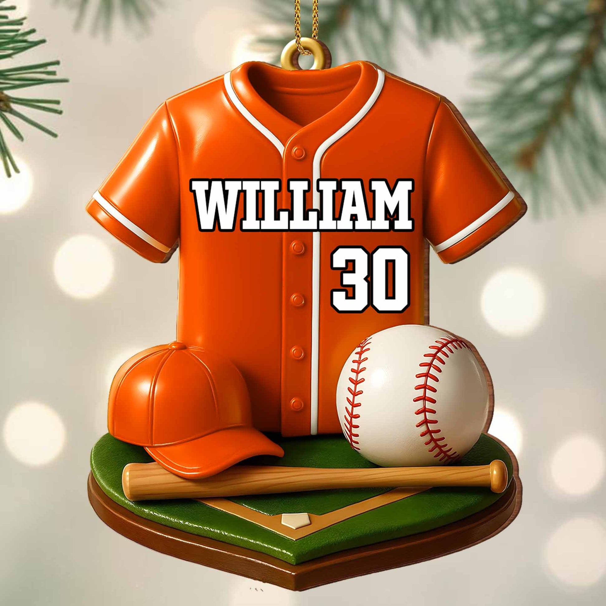 Customizable Baseball Jersey With Bat And Ball