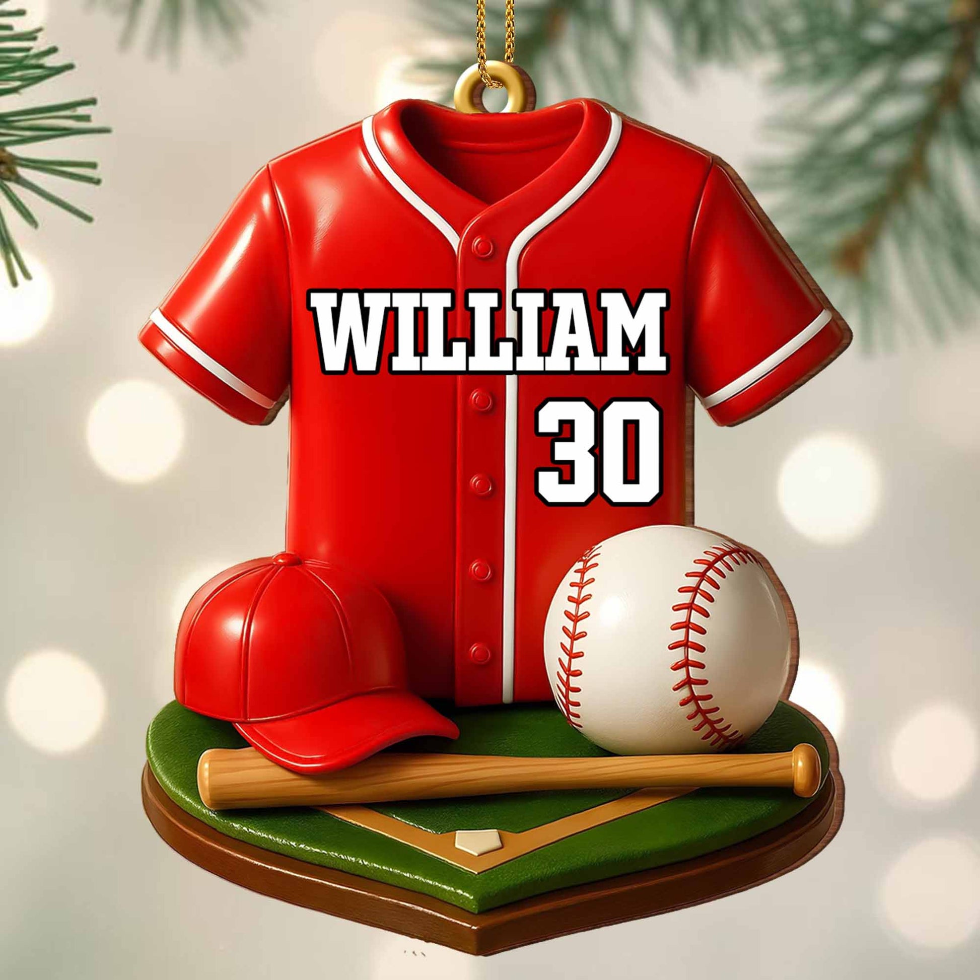 Customizable Baseball Jersey With Bat And Ball