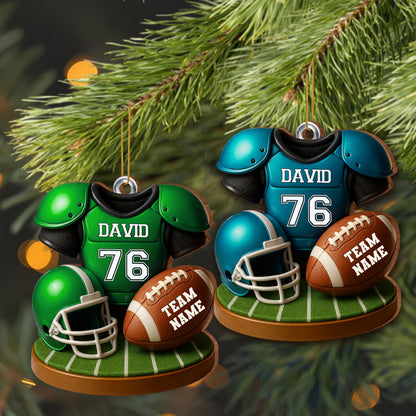 Customizable Football Team Ornament Perfect for Sports Enthusiasts