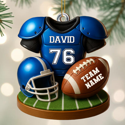 Customizable Football Team Ornament Perfect for Sports Enthusiasts