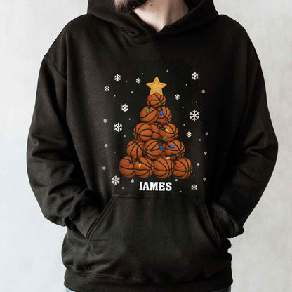 Festive Sports-Themed Christmas Tree With Basketballs And Snowflakes