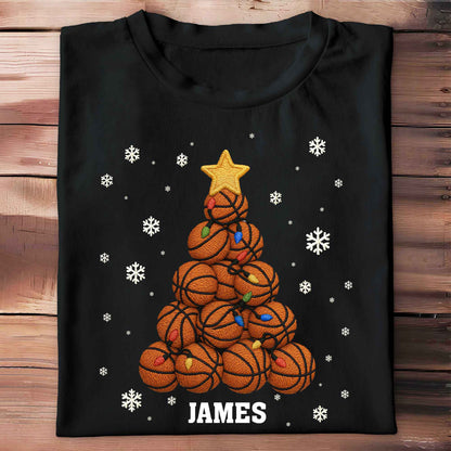 Festive Sports-Themed Christmas Tree With Basketballs And Snowflakes