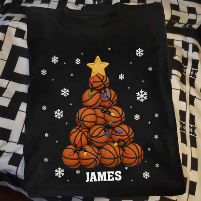 Festive Sports-Themed Christmas Tree With Basketballs And Snowflakes