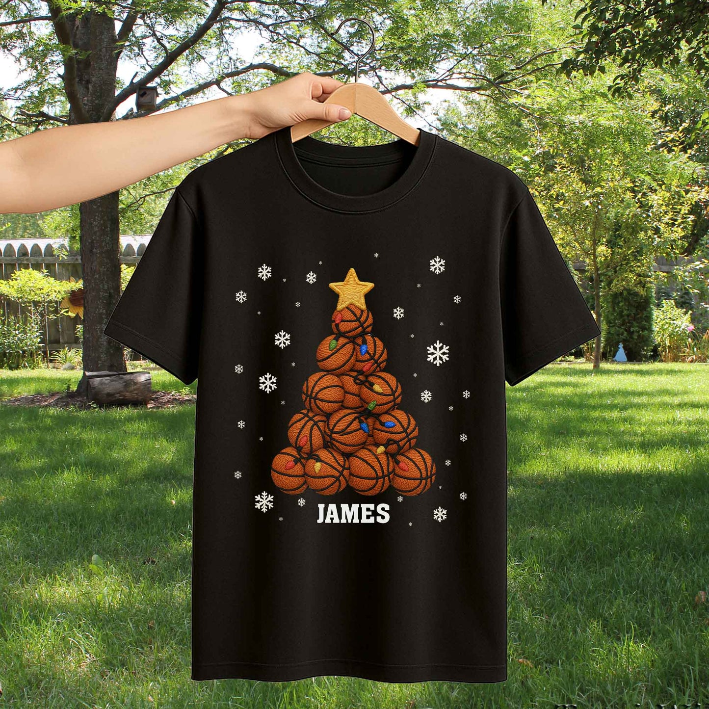 Festive Sports-Themed Christmas Tree With Basketballs And Snowflakes