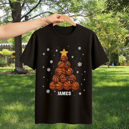 Festive Sports-Themed Christmas Tree With Basketballs And Snowflakes