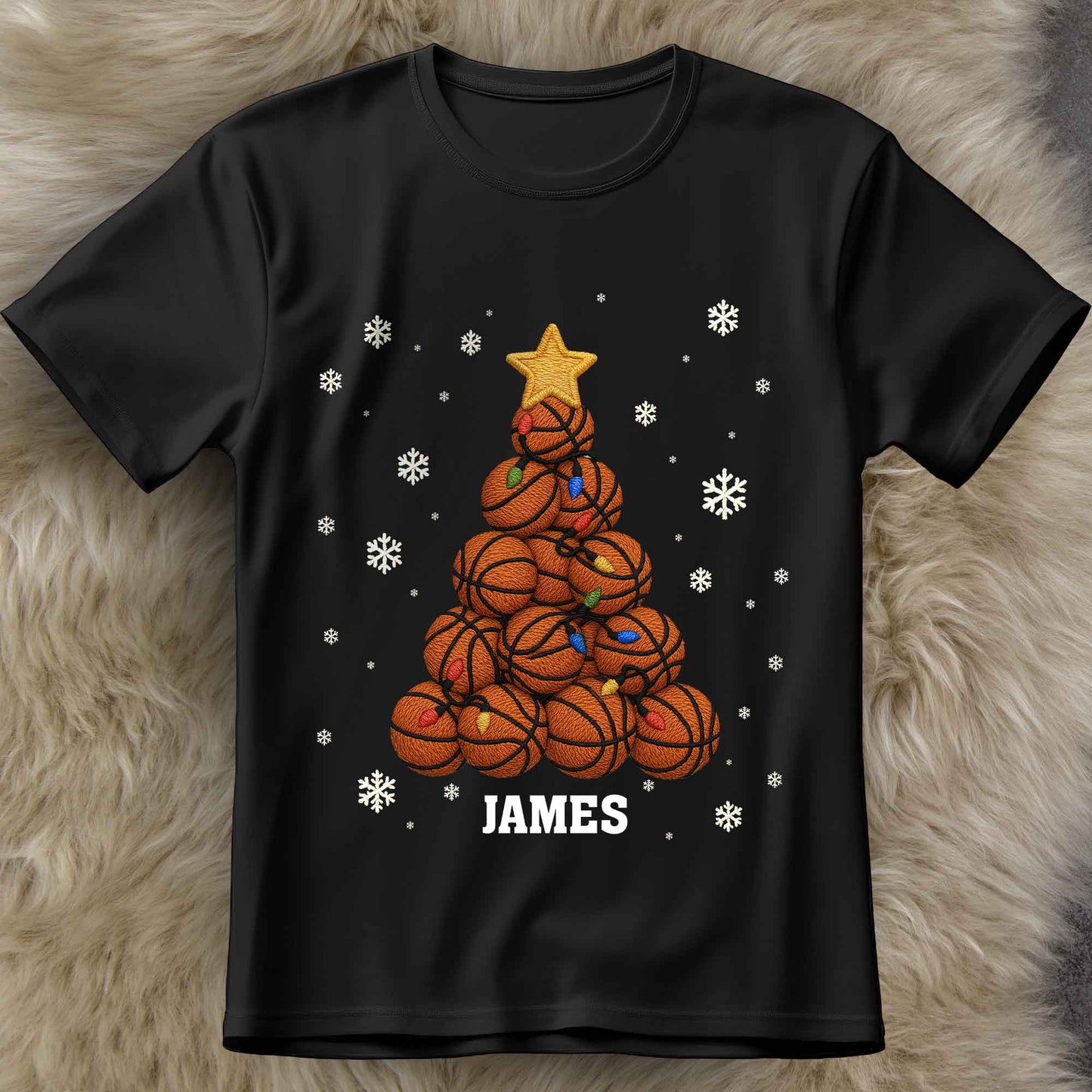 Festive Sports-Themed Christmas Tree With Basketballs And Snowflakes