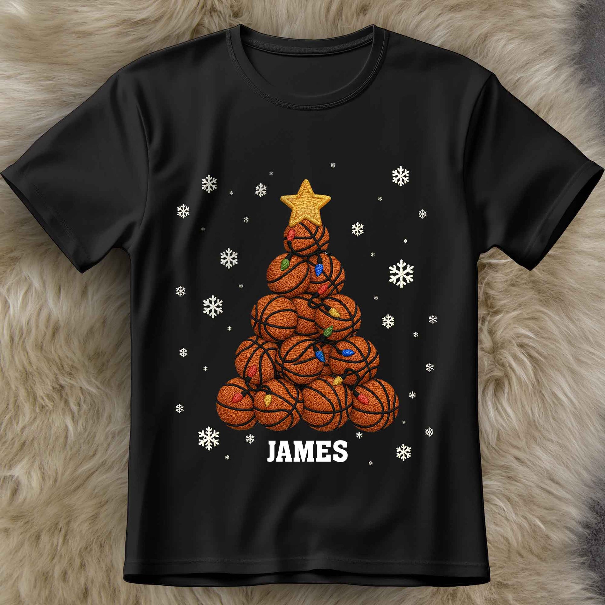 Festive Sports-Themed Christmas Tree With Basketballs And Snowflakes