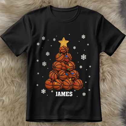 Festive Sports-Themed Christmas Tree With Basketballs And Snowflakes