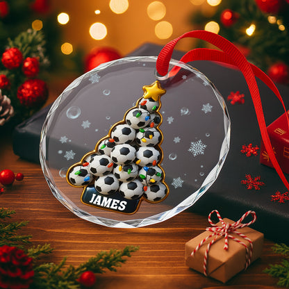 Celebrate With Soccer Balls Christmas Tree And Holiday Lights