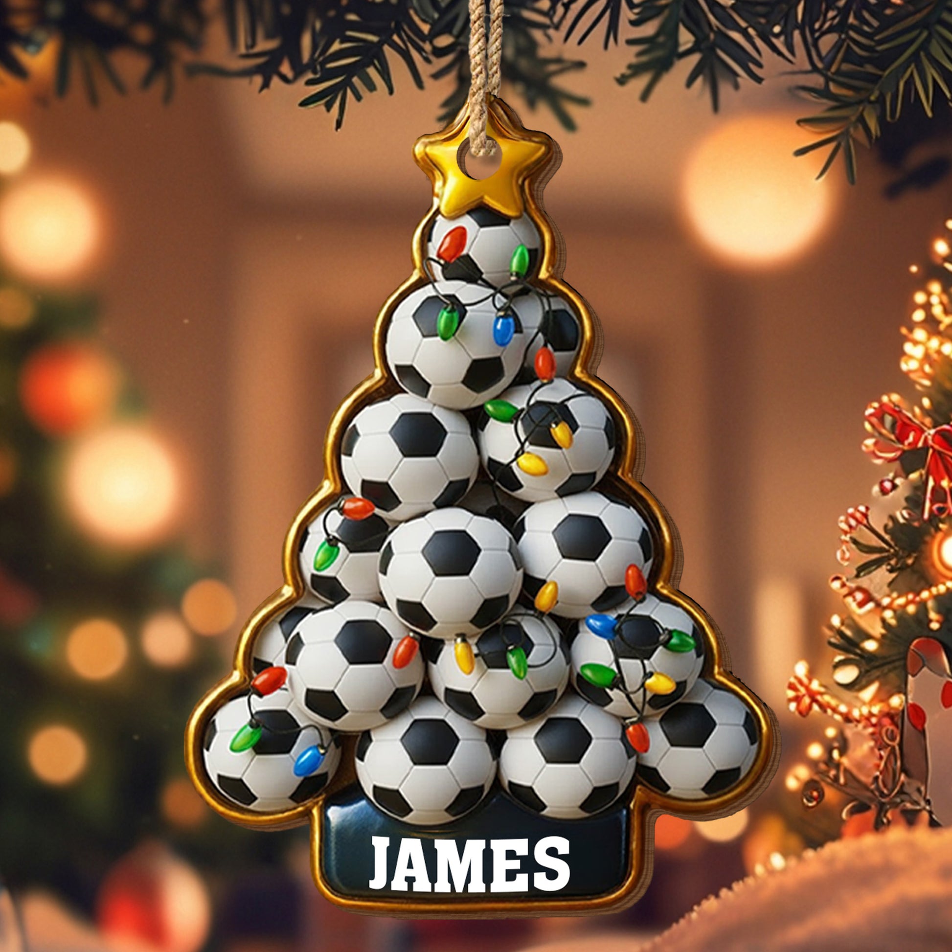 Celebrate The Festive Season With Soccer Balls And Christmas Lights