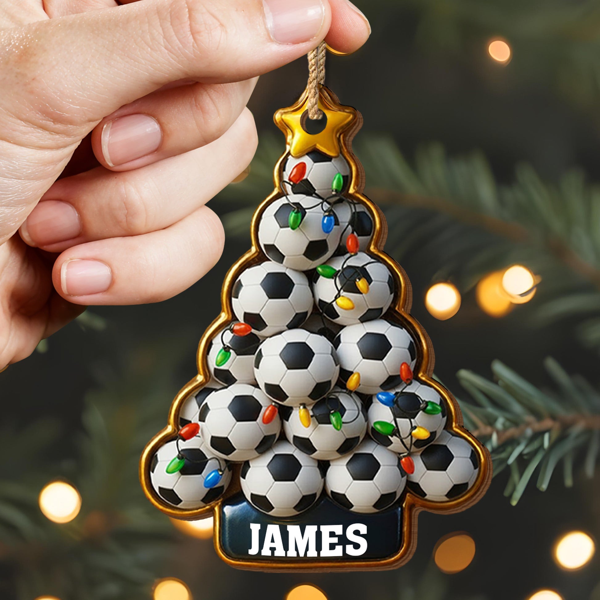 Celebrate The Festive Season With Soccer Balls And Christmas Lights