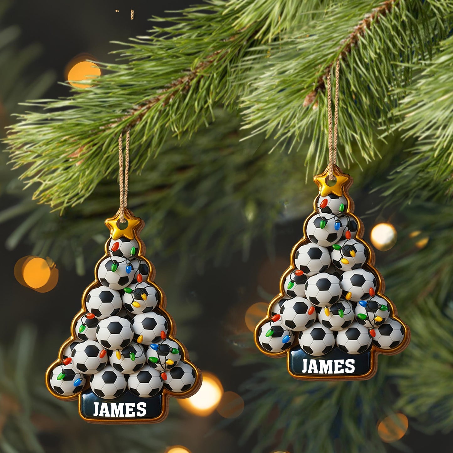 Celebrate The Festive Season With Soccer Balls And Christmas Lights