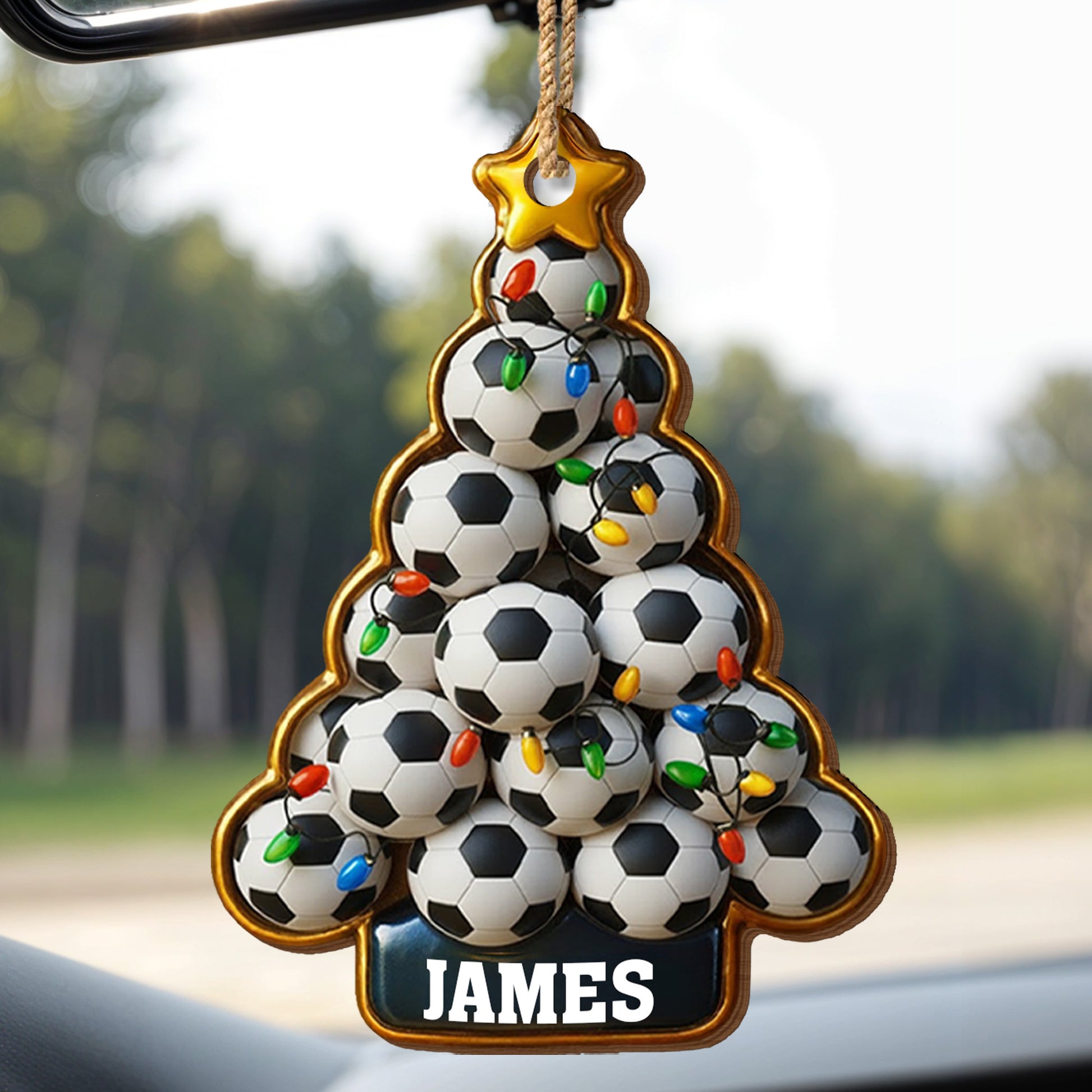 Celebrate The Festive Season With Soccer Balls And Christmas Lights