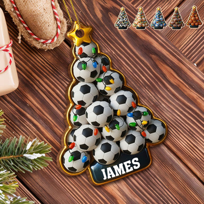 Colorful Soccer Ball Tree With Sparkling Lights