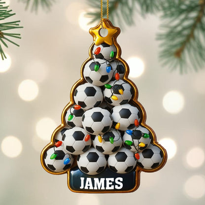 Colorful Soccer Ball Tree With Sparkling Lights