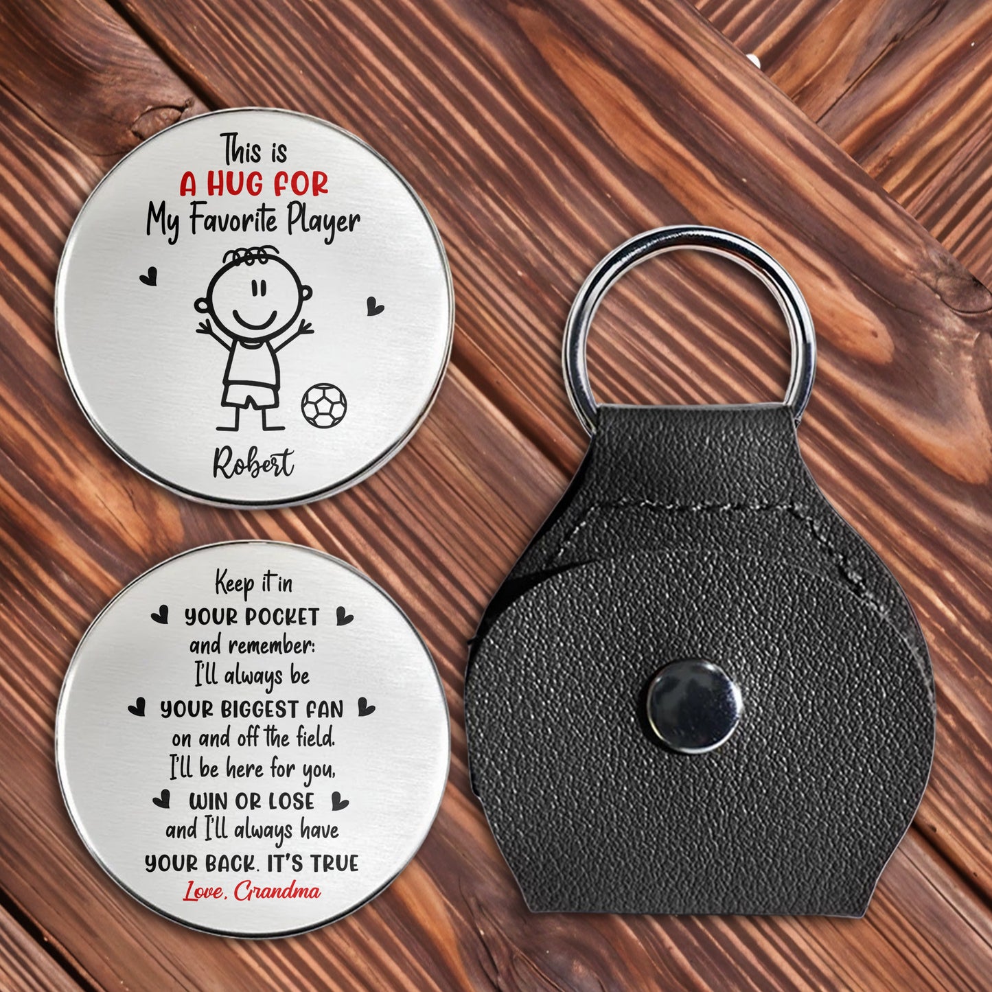 A Hug For My Favorite Player, Soccer And Hearts Design