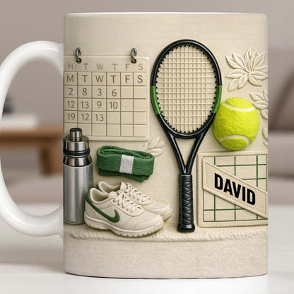 David, Tennis Racket And Ball Mug