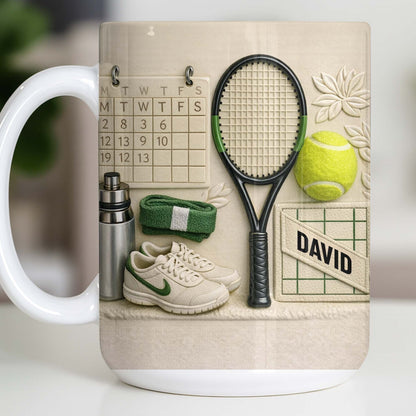 David, Tennis Racket And Ball Mug