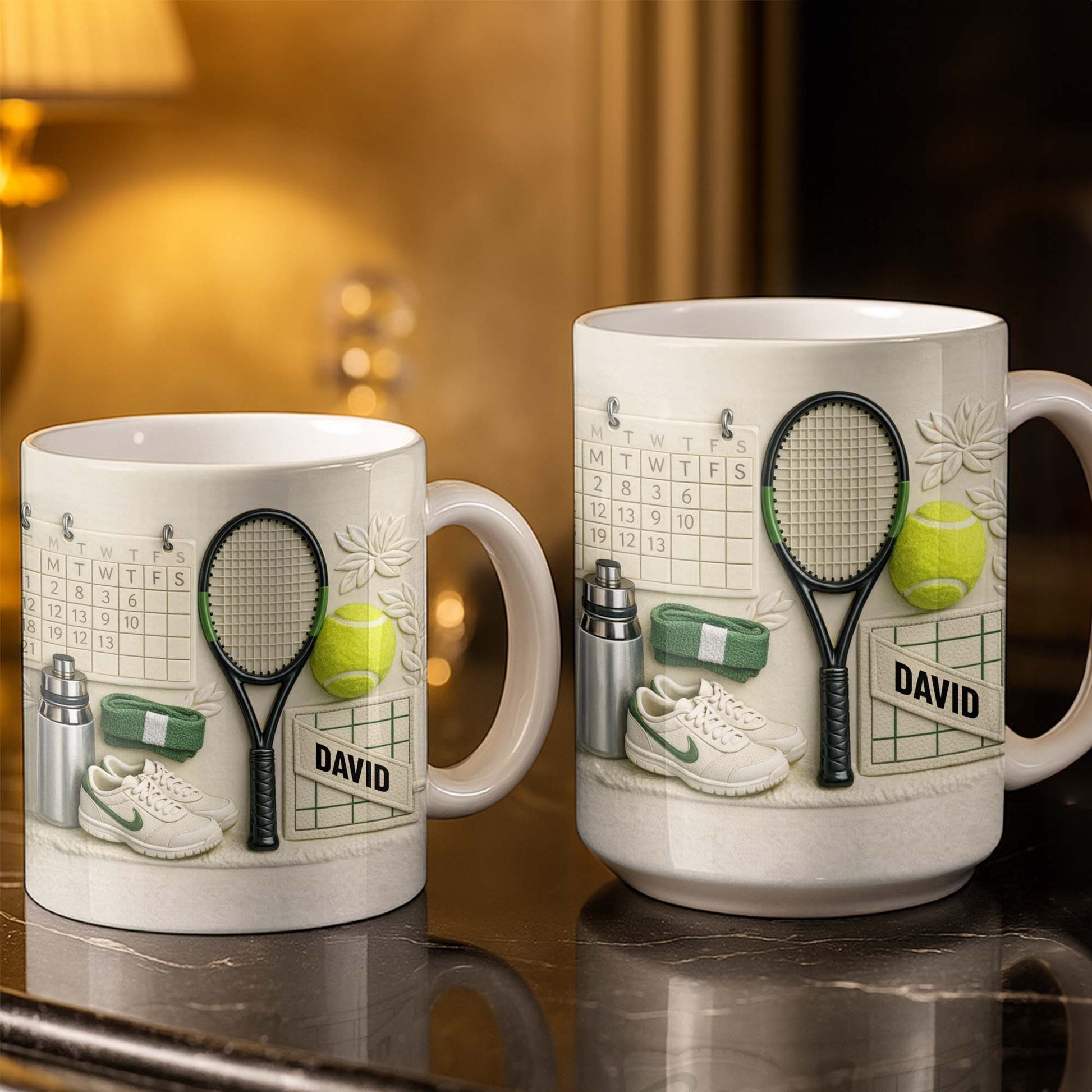 David, Tennis Racket And Ball Mug