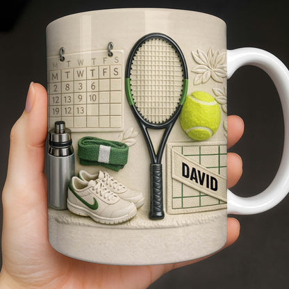David, Tennis Racket And Ball Mug