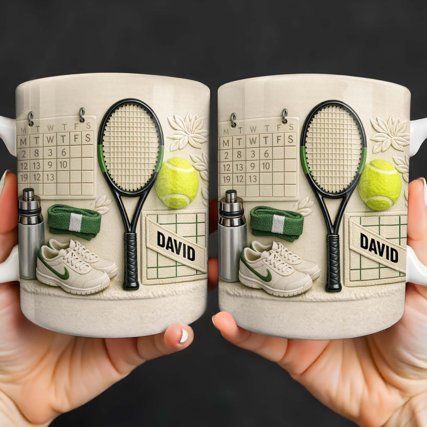 David, Tennis Racket And Ball Mug