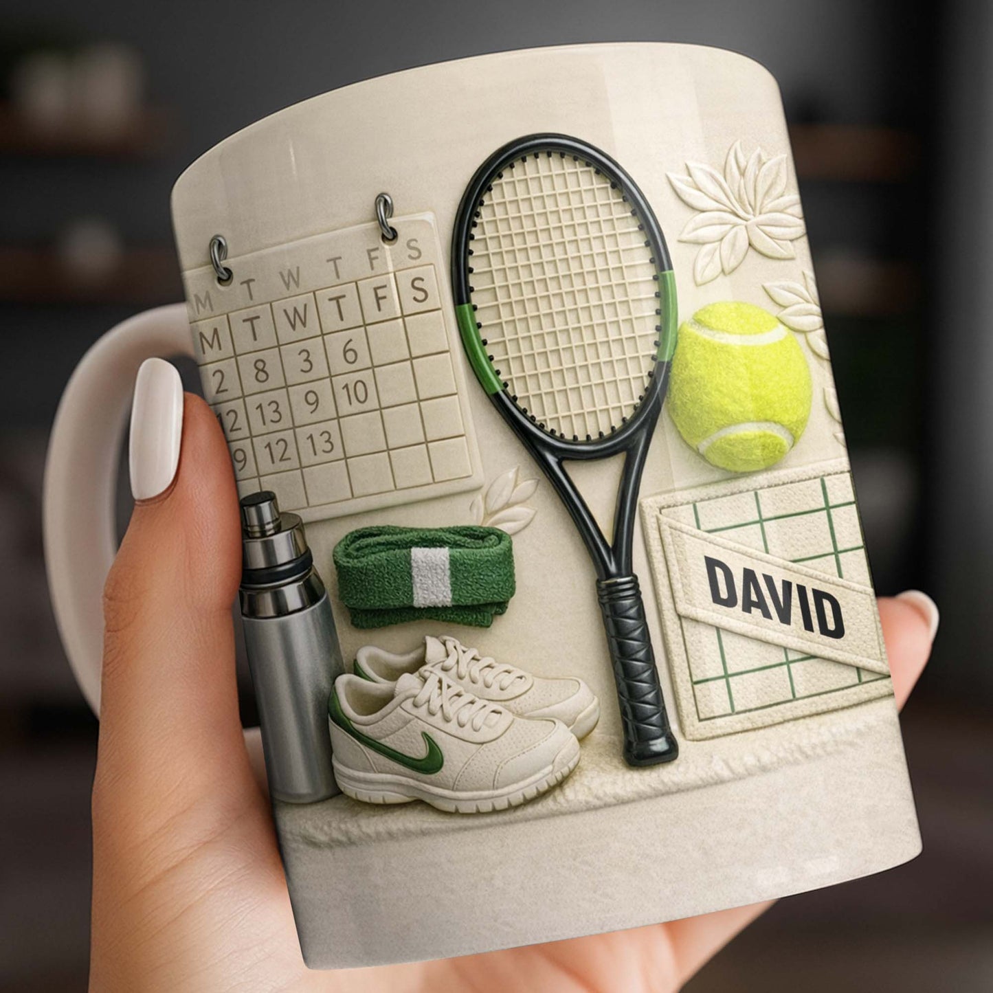 David, Tennis Racket And Ball Mug