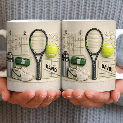 David, Tennis Racket And Ball Mug