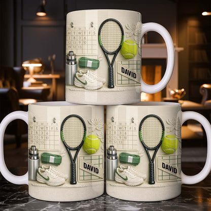David, Tennis Racket And Ball Mug