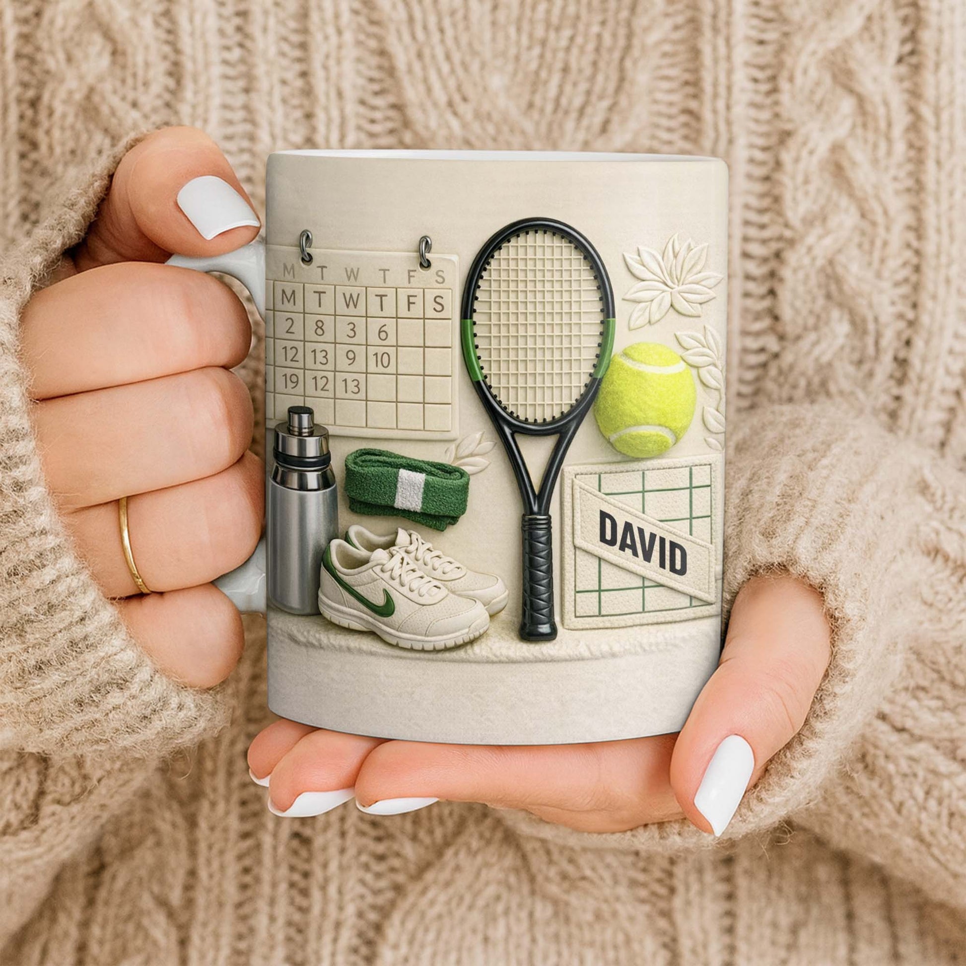 David, Tennis Racket And Ball Mug