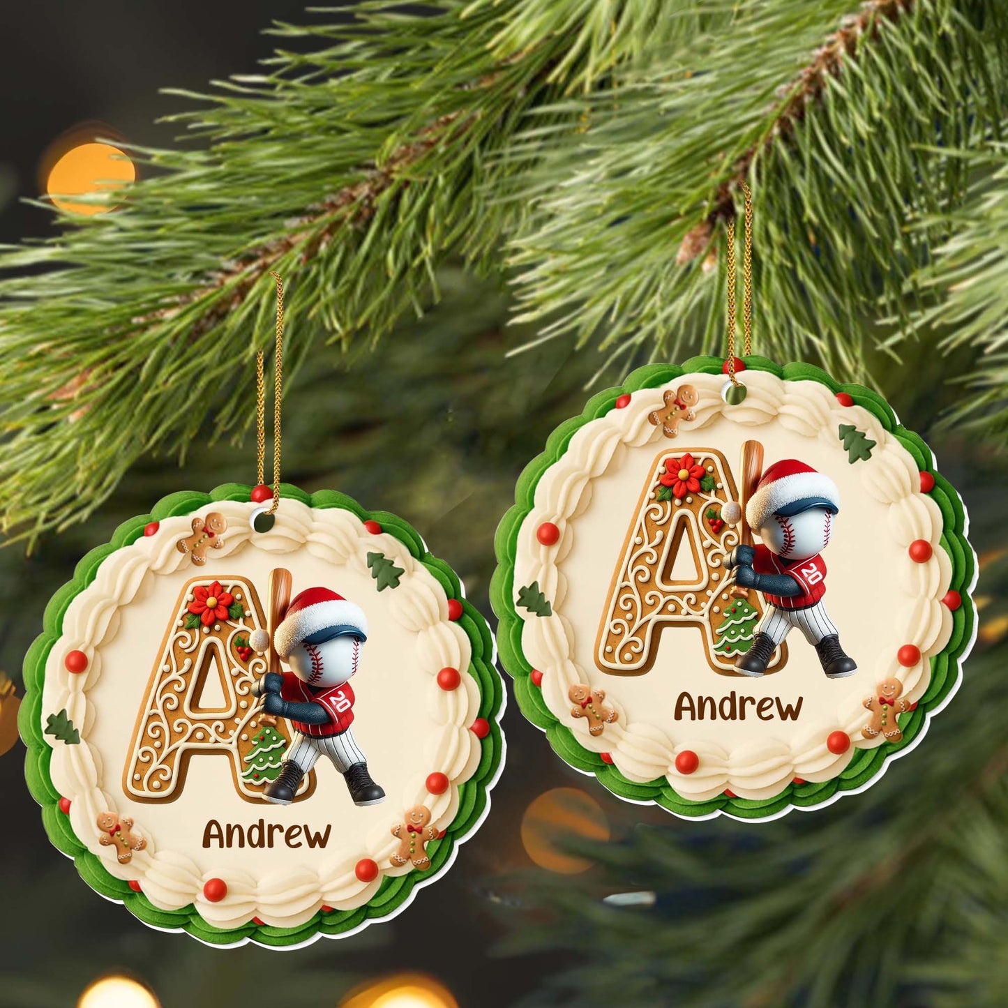 Joyful Celebration With Baseball Player And Gingerbread